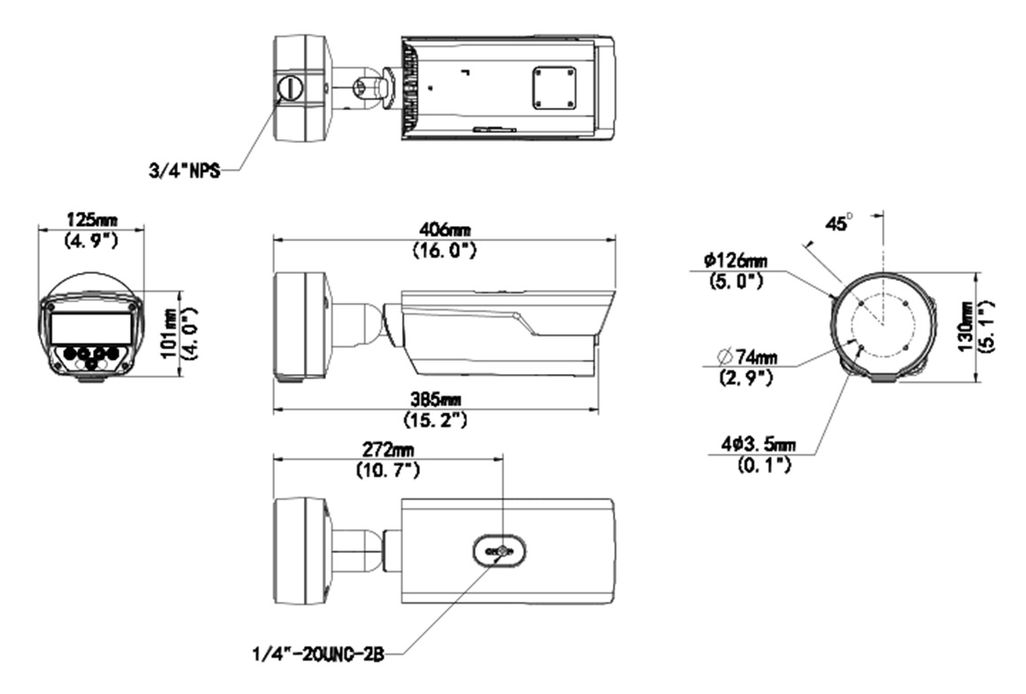 Dimensions of PKC2630@Z28-IR-P