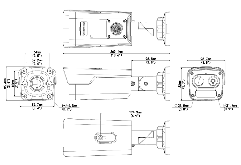 Dimensions of TIC2A32SA-F7-4F6AC-I1