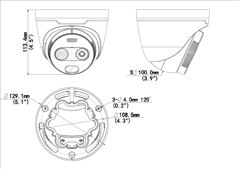 Dimensions of TIC3612SA-F2-4F3AC-I1