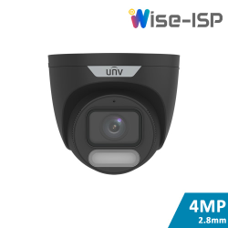 4MP Black OwlView Turret Camera with White Light | UNV